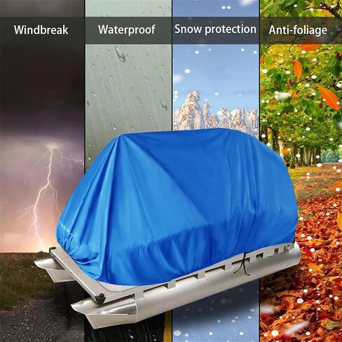 LABLT 17-20Ft Boat Cover Trailerable Heavy Duty Pontoon Beam 102 Dark Blue in Saudi Arabia