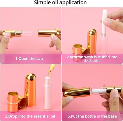 QWORK Aluminum Essential Oil Inhalers (Set of 10) with Refillable Glass Tubes and 10 Absorbent Wicks - Compact Aromatherapy Tubes for On-The-Go Wellness, Empty Personal Nasal Aromatherapy Inhalers in Saudi Arabia