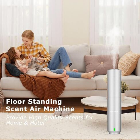 مجموعة الفنادق - آلة توزيع الروائح العطرية - آلة هواء للرائحة المنزلية - ناشري الزيوت العطرية المنزلية بدون ماء - ناشر رائحة الاستوديو - غرفة كبيرة - هواء بارد - عطر مكتبي - جهاز تحكم عن بعد - فضي in Kuwait