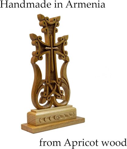 طاولة أرمنية متقاطعة خشبية "KHACHKAR" صليب للمكتب أفضل هدية تذكارية أرمنية (خشب الجوز) in Kuwait