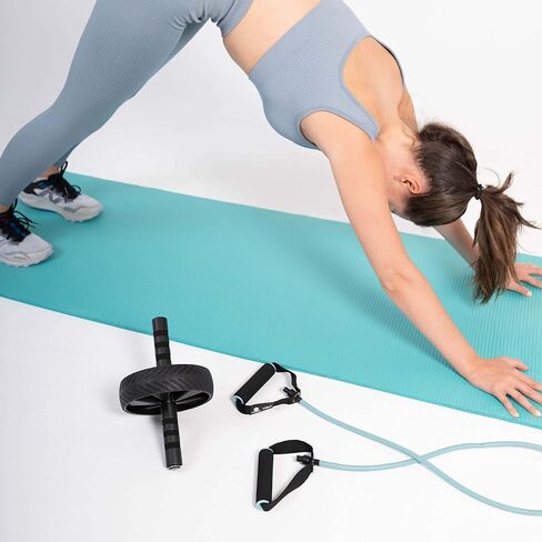 3/8" Extra Long Exercise Mat - All Purpose Extra Thick Non Slip Yoga and Fitness Mats for Exercise with Carrying Strap in Saudi Arabia