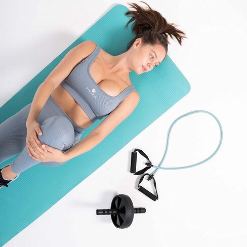 3/8" Extra Long Exercise Mat - All Purpose Extra Thick Non Slip Yoga and Fitness Mats for Exercise with Carrying Strap in Saudi Arabia