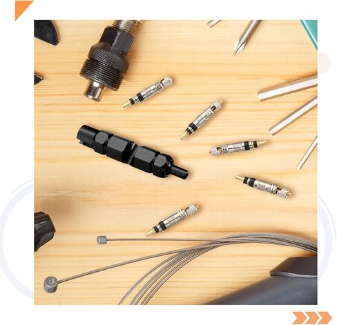 Frienda Valve Core Remover Tool Kit Bicycle Valve Core Tightening Tool and 10 Pieces Valve Cores Brass for Bike Bicycle Tire Application in Saudi Arabia