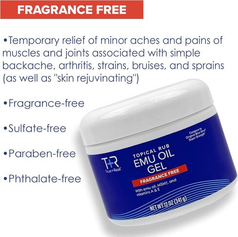 True+Real Emu Oil Gel, 12 oz in Saudi Arabia