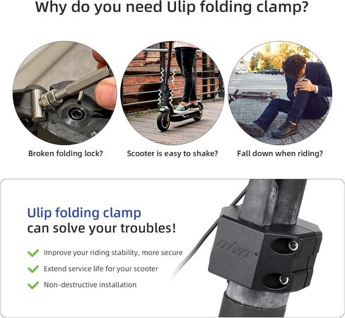 ulip سكوتر الكهربائية للطي المشبك الألومنيوم قضيب عمودي أجزاء قفل وعرة تشديد المشبك الملحقات لSegway Ninebot ماكس G30 G30LP G30E G30D in Saudi Arabia