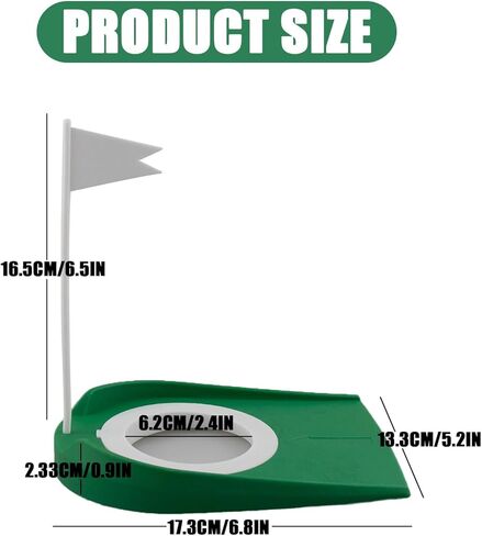 كأس وضع الجولف مع FLA 4 قطع أدوات تدريب على فتحات الجولف في الأماكن المغلقة والمنزل والمنزل في الهواء الطلق معدات تدريب الجولف مع ثقوب وأعلام بلاستيكية لوضع مجموعة داخلية خضراء in Kuwait