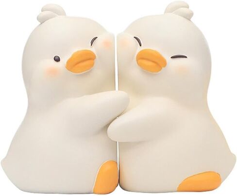 Cute Duck Resin Bookends,Resin Decorative Bookends Anti Slip Bookshelves Study Desk Decorative Bookends Book Ends Book Stand Holder in Kuwait