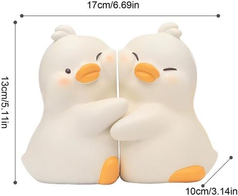 Cute Duck Resin Bookends,Resin Decorative Bookends Anti Slip Bookshelves Study Desk Decorative Bookends Book Ends Book Stand Holder in Kuwait
