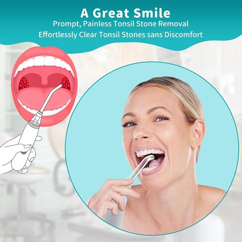 9-PackTonsil Stone Remover Vacuum Tool with Tongue Depressor, Straight & Angled Tubes, Scoop, Magnifying Mirror, Tongue Depressor Tonsil Stones Removal Tool in Saudi Arabia