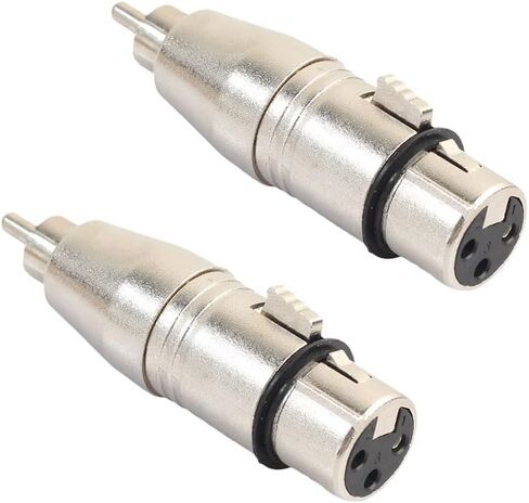 محول REXUS XLR أنثى إلى RCA ذكر (حزمة من 2) موصل كابل توصيل XLR إلى RCA محول الجنس (X2R_XFRM*2) in Kuwait