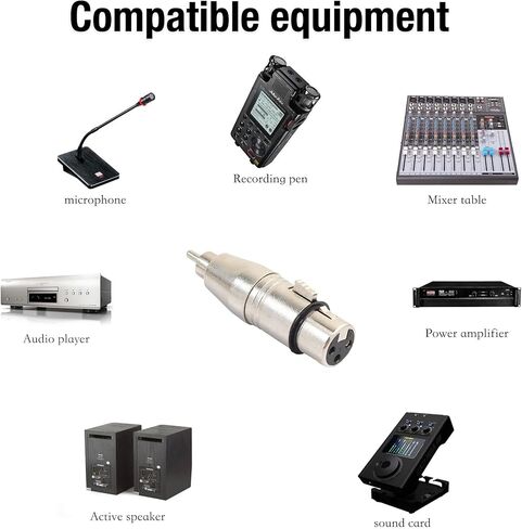 محول REXUS XLR أنثى إلى RCA ذكر (حزمة من 2) موصل كابل توصيل XLR إلى RCA محول الجنس (X2R_XFRM*2) in Kuwait