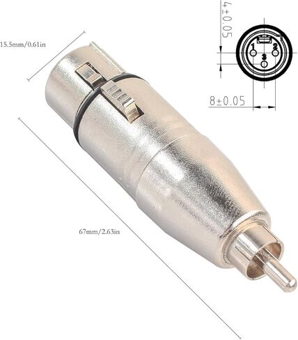 محول REXUS XLR أنثى إلى RCA ذكر (حزمة من 2) موصل كابل توصيل XLR إلى RCA محول الجنس (X2R_XFRM*2) in Kuwait