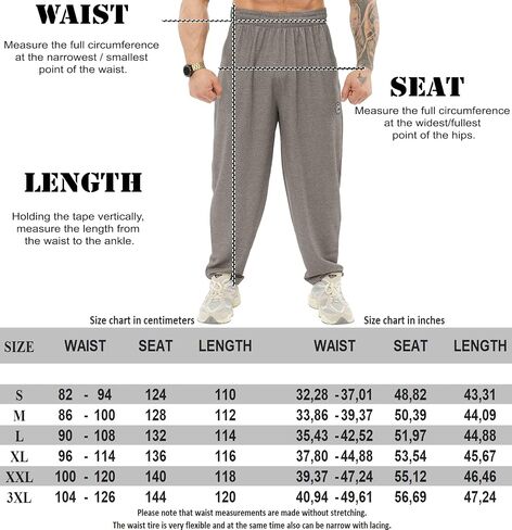 Men's Loose Fit Cotton Sweatpants with Zippered Pockets, Gym Lifestyle Pants in Saudi Arabia
