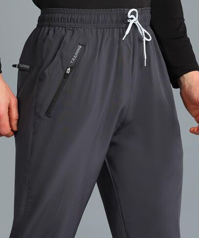 Men's Sweatpants with Zipper Pockets Athletic Pants Traning Track Pants Joggers for Men Soccer, Running, Workout in Saudi Arabia