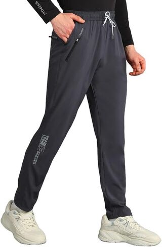Men's Sweatpants with Zipper Pockets Athletic Pants Traning Track Pants Joggers for Men Soccer, Running, Workout in Saudi Arabia