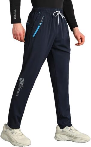 Men's Sweatpants with Zipper Pockets Athletic Pants Traning Track Pants Joggers for Men Soccer, Running, Workout in Saudi Arabia