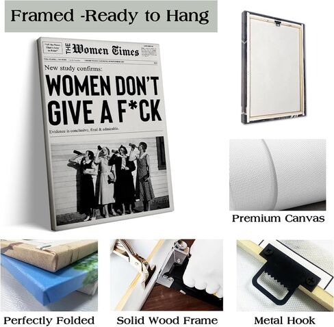 Better Late Than Ugly Poster Black and White Newspaper Postes Girl Dorm Room Art Women Wall Art College Decor Newspaper print Bar Cart Art Wall Art Trendy Print Canvas Poster 12x16in Unframed poster in Saudi Arabia