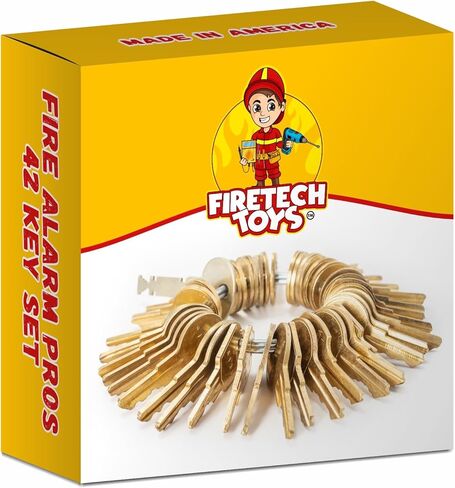 Fire Alarm Pros 42-Key Set by FIRETECH TOYS - Fire Life Safety Service Technician and Inspector - EST, NOTIFIER, SIMPLEX, SILENT KNIGHT & More! in Saudi Arabia