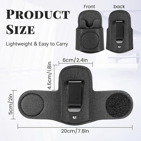 Leather Stethoscope Holder Hip Clip, Stethoscope Hip Holder for Waist Belt, Clip-on Stethoscope Holder for Physicians Nurses (black) in Saudi Arabia