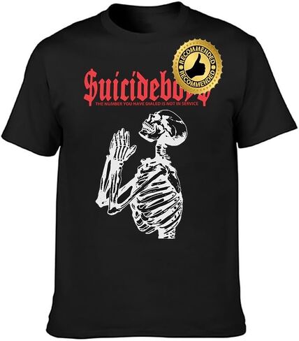 Skull Music Hip Hop T-Shirt, Black, Short Sleeve, Round Neck in Saudi Arabia