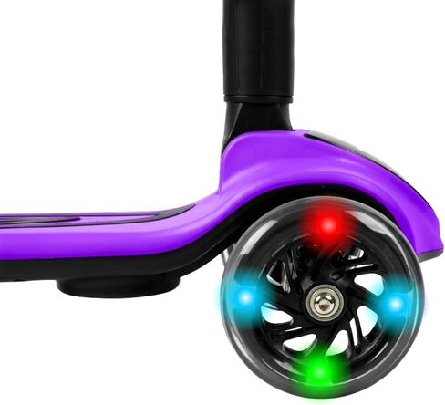 سكوتر فوييجر ستريمر بارتفاع قابل للتعديل بثلاث عجلات | ألعاب ممتعة في الهواء الطلق للأولاد والبنات، توجيه سهل، عجلات إضاءة LED، رذاذ مضيء، مؤثرات صوتية in Kuwait
