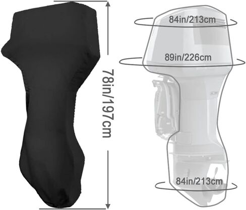 Outboard Motor Cover 600D Boat Motor Cover Full Waterproof UV Resistant Engine Cover Heavy Duty Blue Fit for 20 to 30HP Boat Motor in Saudi Arabia