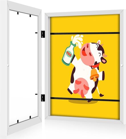 LaVie Home 10x12.5 Kids Art Frame 2 Packs Black Art Frame for Kids Artwork Changeable- Displays10x12.5 Without Mat, Horizontal and Vertical Wall Mount for Children Art Projects in Kuwait