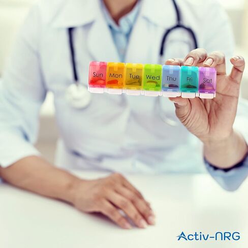 Weekly Pill Organiser, BPA Free 7 Day Travel Pill Box Case with Large Compartments and A Unique Spring Assisted Open Design to Hold Tablets, Vitamins, Medication, Cod Liver Oil, and Other Supplements in Saudi Arabia
