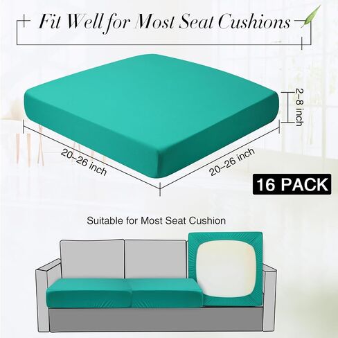 Newwiee Patio Stretch Sofa Cushion Cover Outdoor Cushion Cover Replacement Couch Slipcover Sofa Seat Cover Flexibility Chair Cushion Cover Furniture Protector (Beige,16 Pcs) in Saudi Arabia