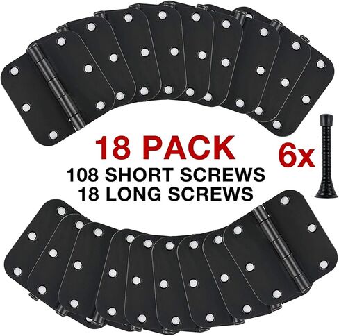 100 Pack Door Hinges Satin Chrome 3.5 Inch 5/8" Radius 3 1/2 Interior Door Hinges Like Brushed Nickel 3.5" Rounded Bifold Standard Bedroom Indoor Door Hinges for Doors Dorm Indoor Garage Factory in Kuwait