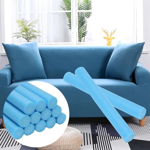 12 قطعة من مقابض ثنية قابلة للتمدد غير قابلة للانزلاق مقاس 30.48 سم، أغطية أريكة قابلة للتمدد ومقبض وسادة أكثر سمكًا لتغطية الأريكة، غطاء أريكة مقسم، كراسي بذراعين للكراسي، أزرق in Kuwait