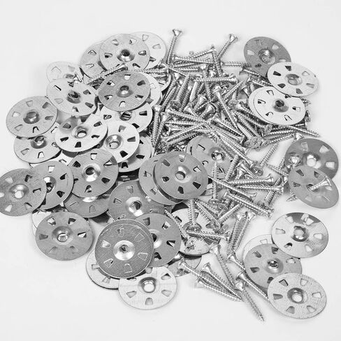 مجموعة أدوات تثبيت ألواح الرغوة، مجموعة أدوات تثبيت ألواح الرغوة، غسالات فولاذية مجلفنة ومسامير من الفولاذ المقاوم للصدأ لتركيب ألواح ألواح الرغوة 100 قطعة TXZWJZ in Kuwait