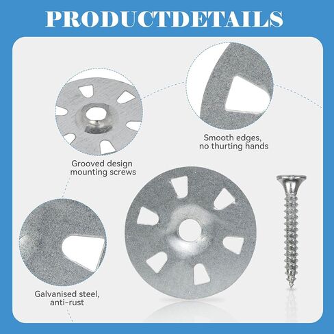 مجموعة أدوات تثبيت ألواح الرغوة، مجموعة أدوات تثبيت ألواح الرغوة، غسالات فولاذية مجلفنة ومسامير من الفولاذ المقاوم للصدأ لتركيب ألواح ألواح الرغوة 100 قطعة TXZWJZ in Kuwait