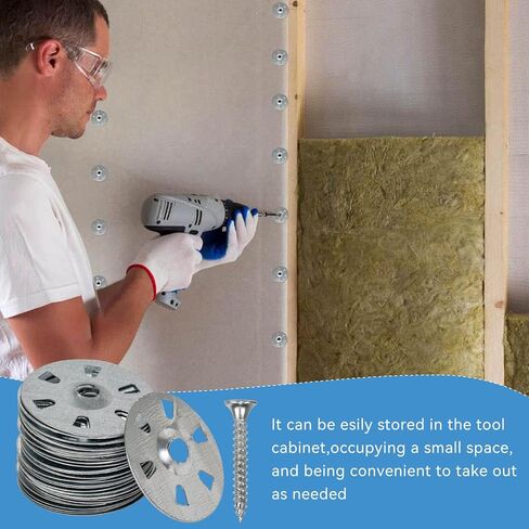 مجموعة أدوات تثبيت ألواح الرغوة، مجموعة أدوات تثبيت ألواح الرغوة، غسالات فولاذية مجلفنة ومسامير من الفولاذ المقاوم للصدأ لتركيب ألواح ألواح الرغوة 100 قطعة TXZWJZ in Kuwait