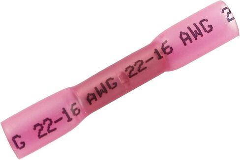 40pcs Heat Shrink Butt Terminals Red Electrical Wire Crimp Heat Shrink Connector Waterproof Wire Terminals Connectors 22-16AWG in Saudi Arabia