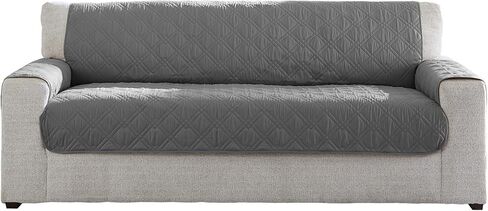 غطاء أريكة SureFit Gemma X-Large واقي الأثاث، أغطية أثاث واقية للحيوانات الأليفة من الألياف الدقيقة المقاومة للماء مع ظهر مانع للانزلاق، أغطية أريكة قابلة للغسل في الغسالة، غطاء أثاث فردي رمادي داكن in Kuwait
