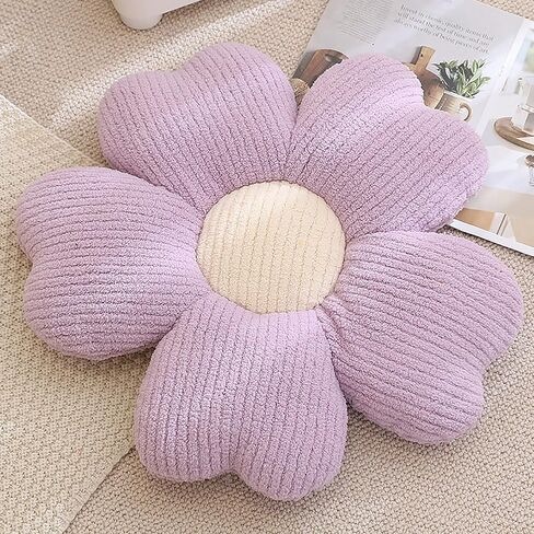 Skin-Friendly Plush Petal Throw Pillow. Soft and Comfortable, Fluffy and Full, meticulous Workmanship. (19inch, Blue) in Saudi Arabia
