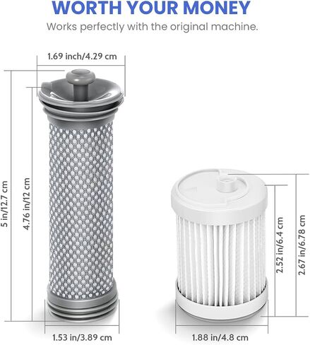 A10 Filter Replacement for Tineco A10/A11 Hero, A10/A11 Master, PURE ONE S11, S12 Pro EX, S15 Series, PWRHERO11 Snap Cordless Stick Vacuum Cleaner, 2 Pack Pre Filters & 2 HEPA Filter in Saudi Arabia