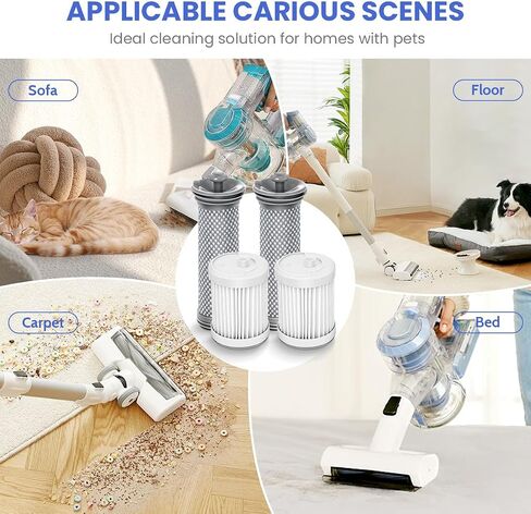 A10 Filter Replacement for Tineco A10/A11 Hero, A10/A11 Master, PURE ONE S11, S12 Pro EX, S15 Series, PWRHERO11 Snap Cordless Stick Vacuum Cleaner, 2 Pack Pre Filters & 2 HEPA Filter in Saudi Arabia