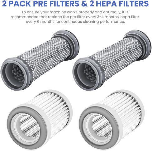 A10 Filter Replacement for Tineco A10/A11 Hero, A10/A11 Master, PURE ONE S11, S12 Pro EX, S15 Series, PWRHERO11 Snap Cordless Stick Vacuum Cleaner, 2 Pack Pre Filters & 2 HEPA Filter in Saudi Arabia