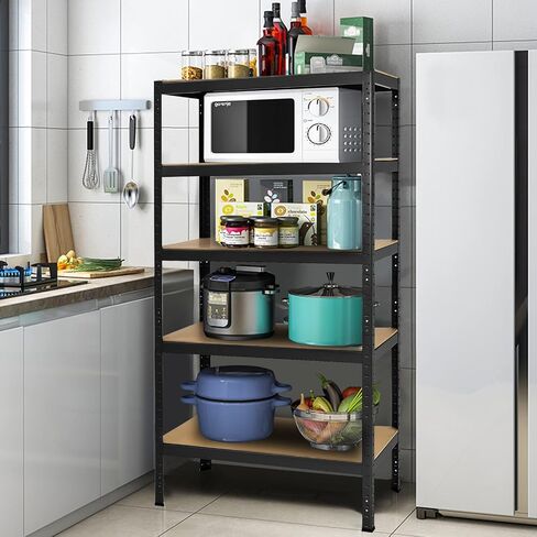 Tangkula 72" Storage Shelves, Heavy Duty Steel Frame 5-Tier Garage Shelf, Metal Multi-Use Storage Shelving Unit for Home/Office/Dormitory/Garage in Saudi Arabia