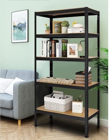 Tangkula 72" Storage Shelves, Heavy Duty Steel Frame 5-Tier Garage Shelf, Metal Multi-Use Storage Shelving Unit for Home/Office/Dormitory/Garage in Saudi Arabia