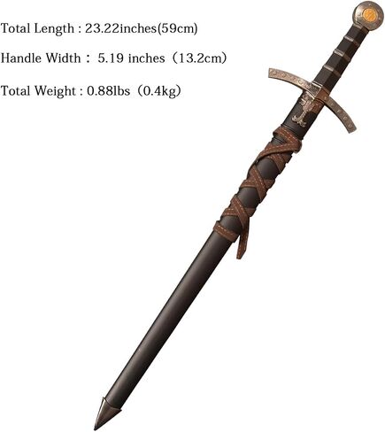Medieval Short Sword，Metal Western Sword with Sheath,for Display Decoration and Collection in Saudi Arabia