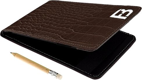 Quality Leather Golf Scorecard Holder - Yardage Book Cover - Golf Yardage Book - Golf Scorecard Book -Free Pencil and Stat Tracker Sheet in Saudi Arabia