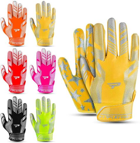 براءة اختراع سلسلة ستار سيجنتشر | قفازات استقبال عريضة لاصقة للأطفال والكبار وقفازات كرة القدم للشباب، أفضل ملاءمة، متينة للغاية، لزجة إلى الأبد - أفضل هدية لقفازات كرة القدم للشباب الأولاد 8-12 in Kuwait