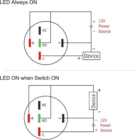 Taien Momentary Push button Switch 19mm 3/4" 1NO1NC ON/OFF Silver Stainless Steel Shell with 12V Blue LED Light for Car DIY in Saudi Arabia