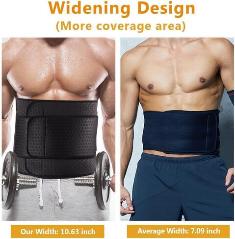 Wasit Trimmer for Men, Neoprene Ab Belt Widening Waist Trainer with Adjusted Straps for Weight Loss and Back Support in Saudi Arabia