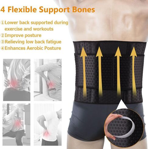 Wasit Trimmer for Men, Neoprene Ab Belt Widening Waist Trainer with Adjusted Straps for Weight Loss and Back Support in Saudi Arabia