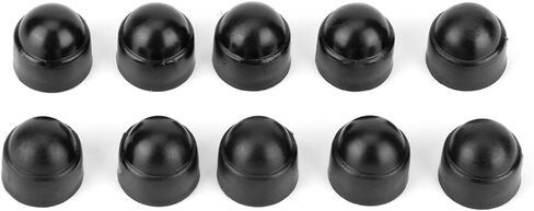 10 قطع 15 ملم/0.59 بوصة أغطية حماية مسمار الجوز، غطاء حماية M8 غطاء بلاستيكي سداسي مسامير صواميل غطاء رأس ملحق، أسود in Kuwait