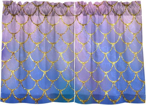 Yellow Bees Honey Kitchen Curtains 36 inch Length Light Filtering Tier Curtains Short Valance for Kitchen Bathroom Bedroom Kids Living Room, 2 Panels (27 W x 36 L) in Saudi Arabia